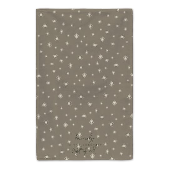 Family Greatest Gift Gray Twinkle Tea Towel - Set of 2